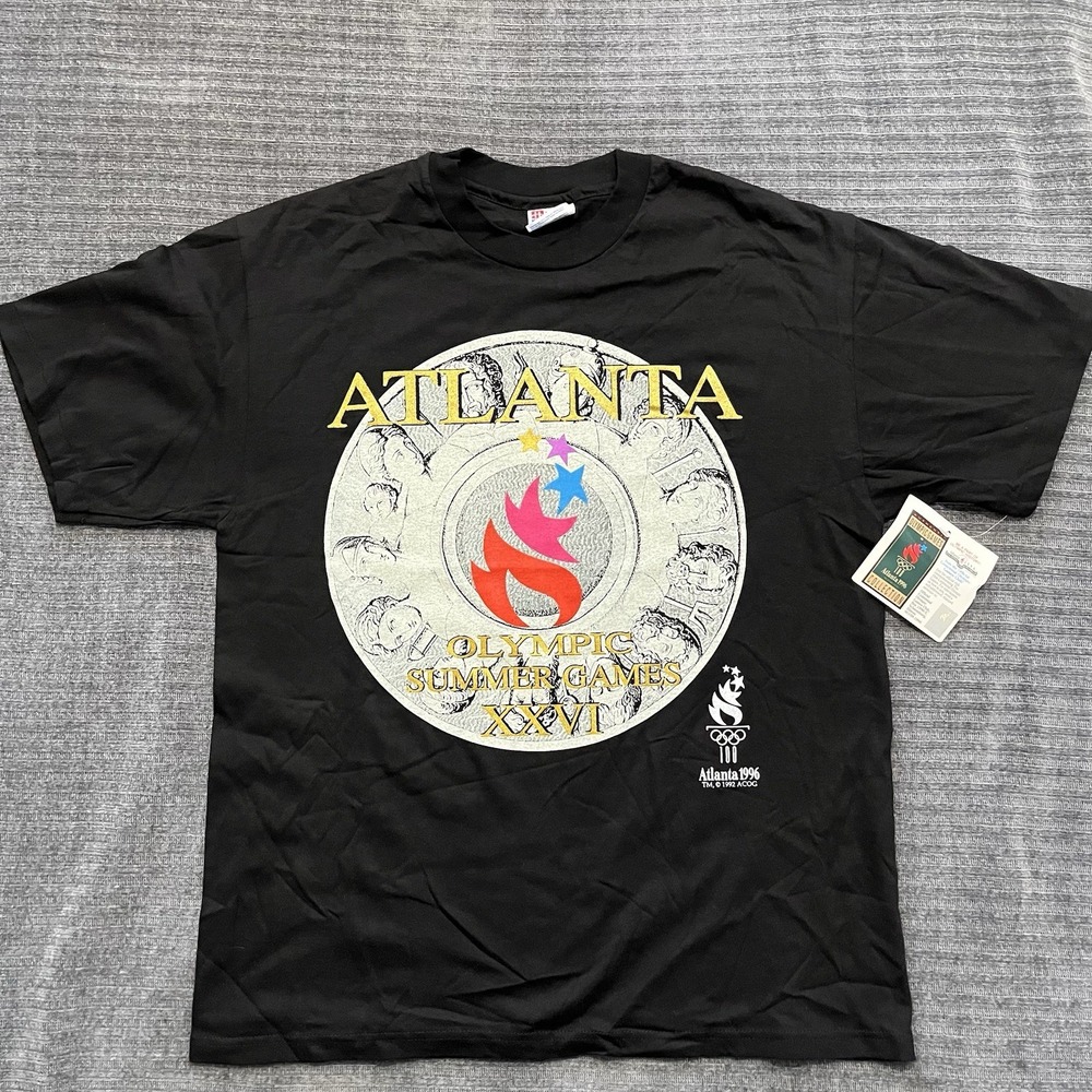Vintage 1996 Atlanta Olympics Tshirt Large Single Stitch USA Deadstock 90s New
